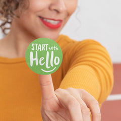 Start With Hello Removable Stickers (1000 Roll)