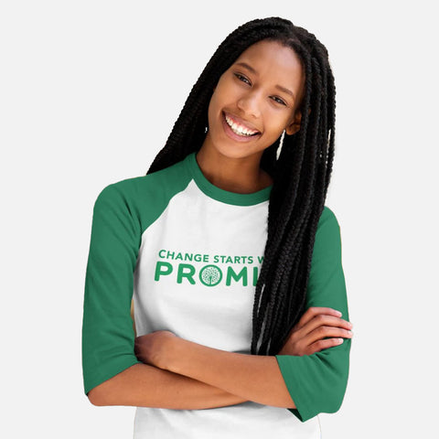 Change Starts with a Promise Baseball T-Shirt