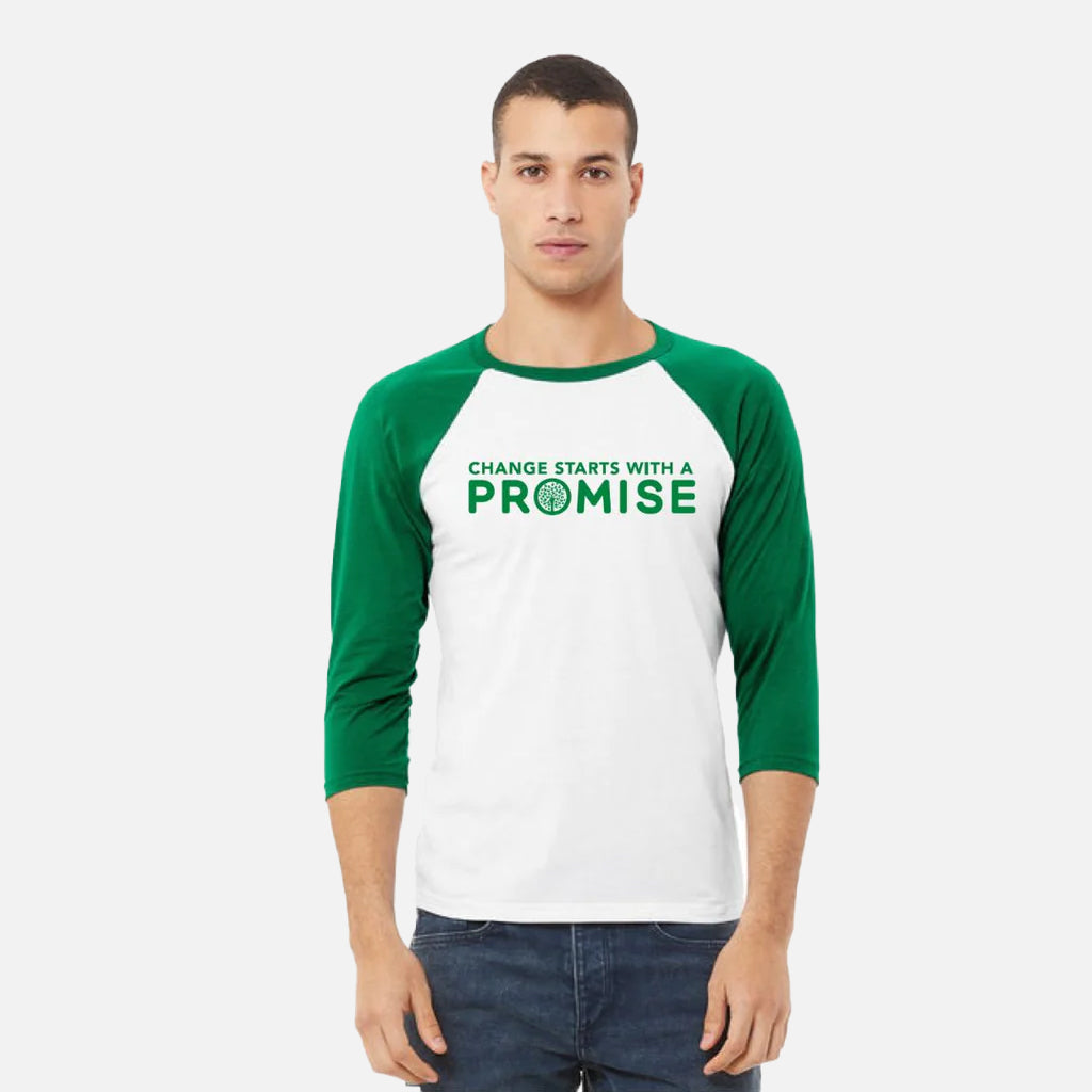 Change Starts with a Promise Baseball T-Shirt