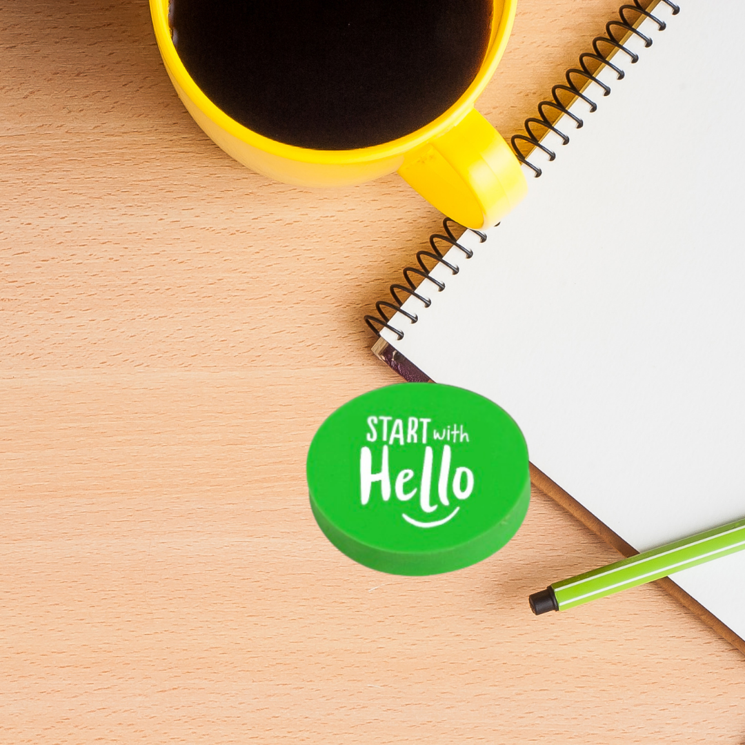 Start With Hello Eraser (Pack of 12)