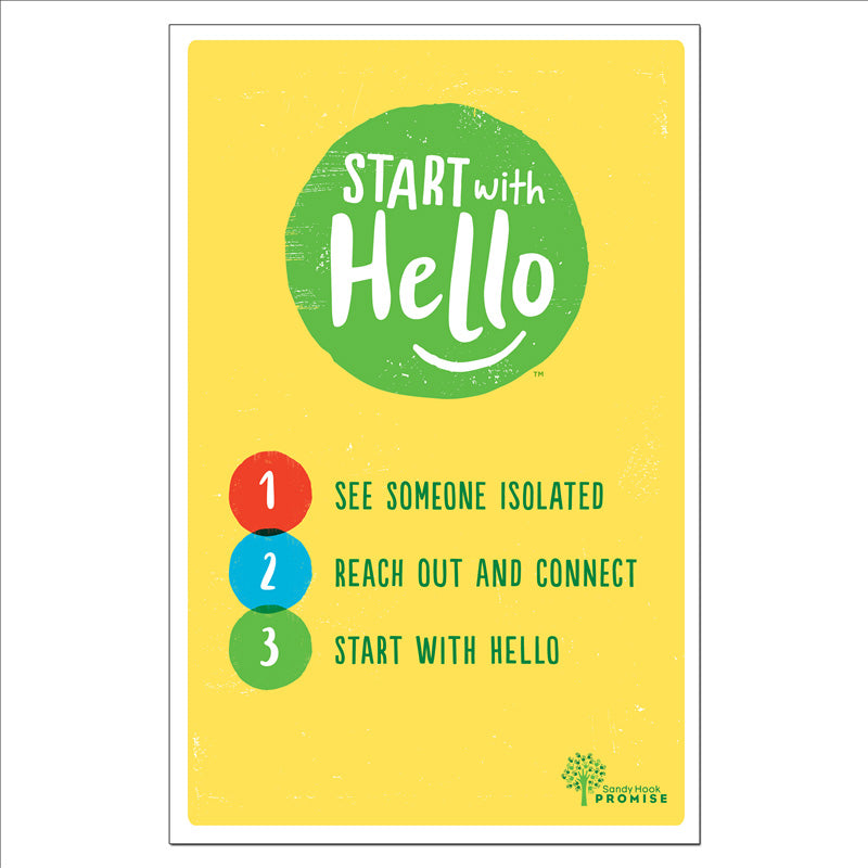 Start with Hello Poster 11 x 17 (Pack of 15)